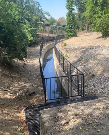 Restoration work on the section of the Bas-Karasu riverbed along Tabachnozavodskaya street, Turksib district, Almaty