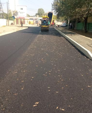 Emergency restoration work along the Embankment Street in the Aigerim microdistrict. Alatau district, Almaty