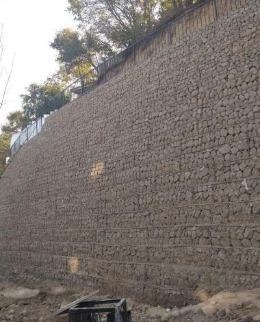 Installation of a retaining gabion wall in the horticultural partnership “Bak Alma”, Bostandyk district, Almaty